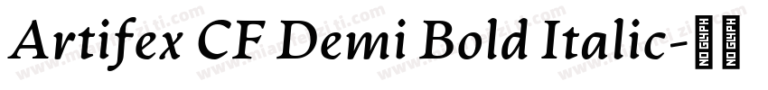 Artifex CF Demi Bold Italic字体转换